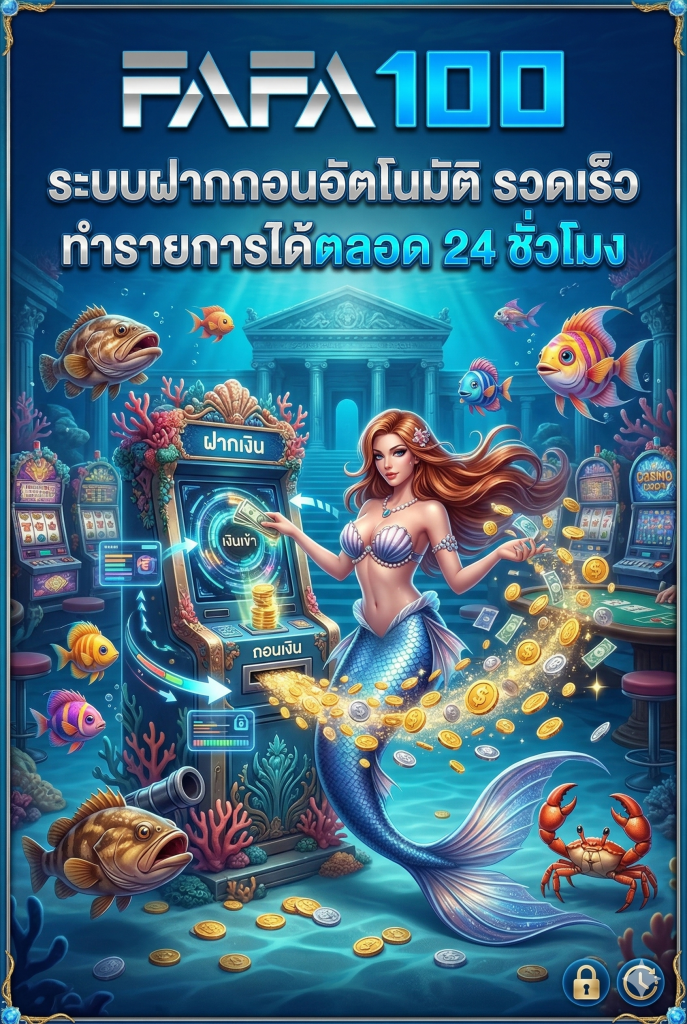 FAFA100 ระบบฝากถอนอัตโนมัติ รวดเร็ว ทำรายการได้ตลอด 24 ชั่วโมง
